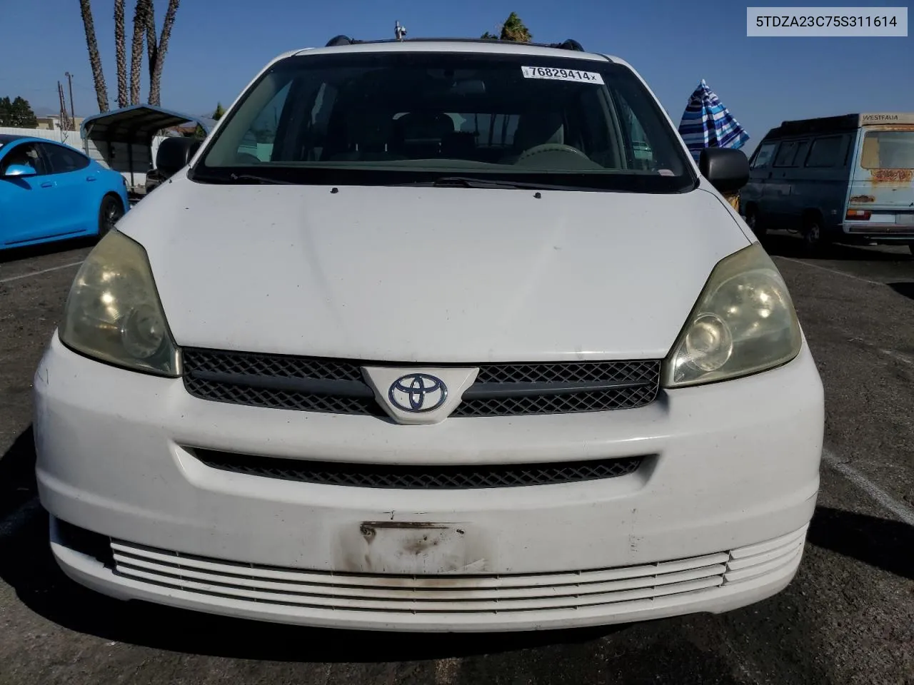 2005 Toyota Sienna Ce VIN: 5TDZA23C75S311614 Lot: 76829414