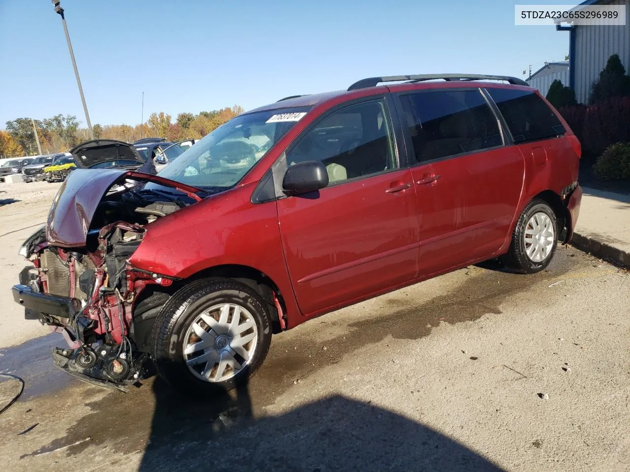 2005 Toyota Sienna Ce VIN: 5TDZA23C65S296989 Lot: 77637014