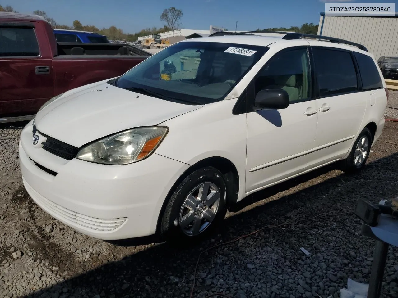 2005 Toyota Sienna Ce VIN: 5TDZA23C25S280840 Lot: 77708094