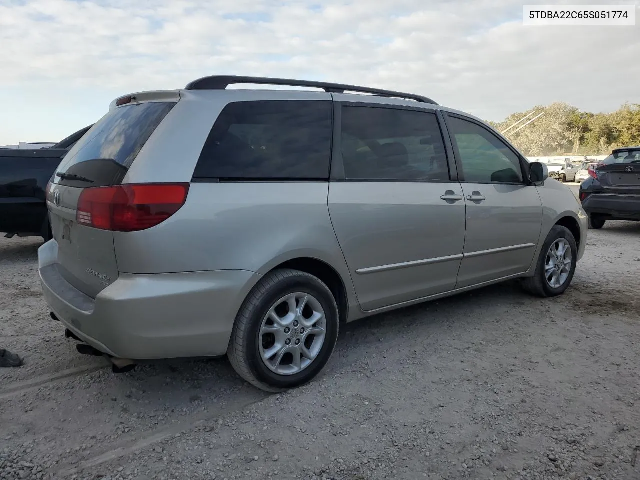 2005 Toyota Sienna Xle VIN: 5TDBA22C65S051774 Lot: 77914094