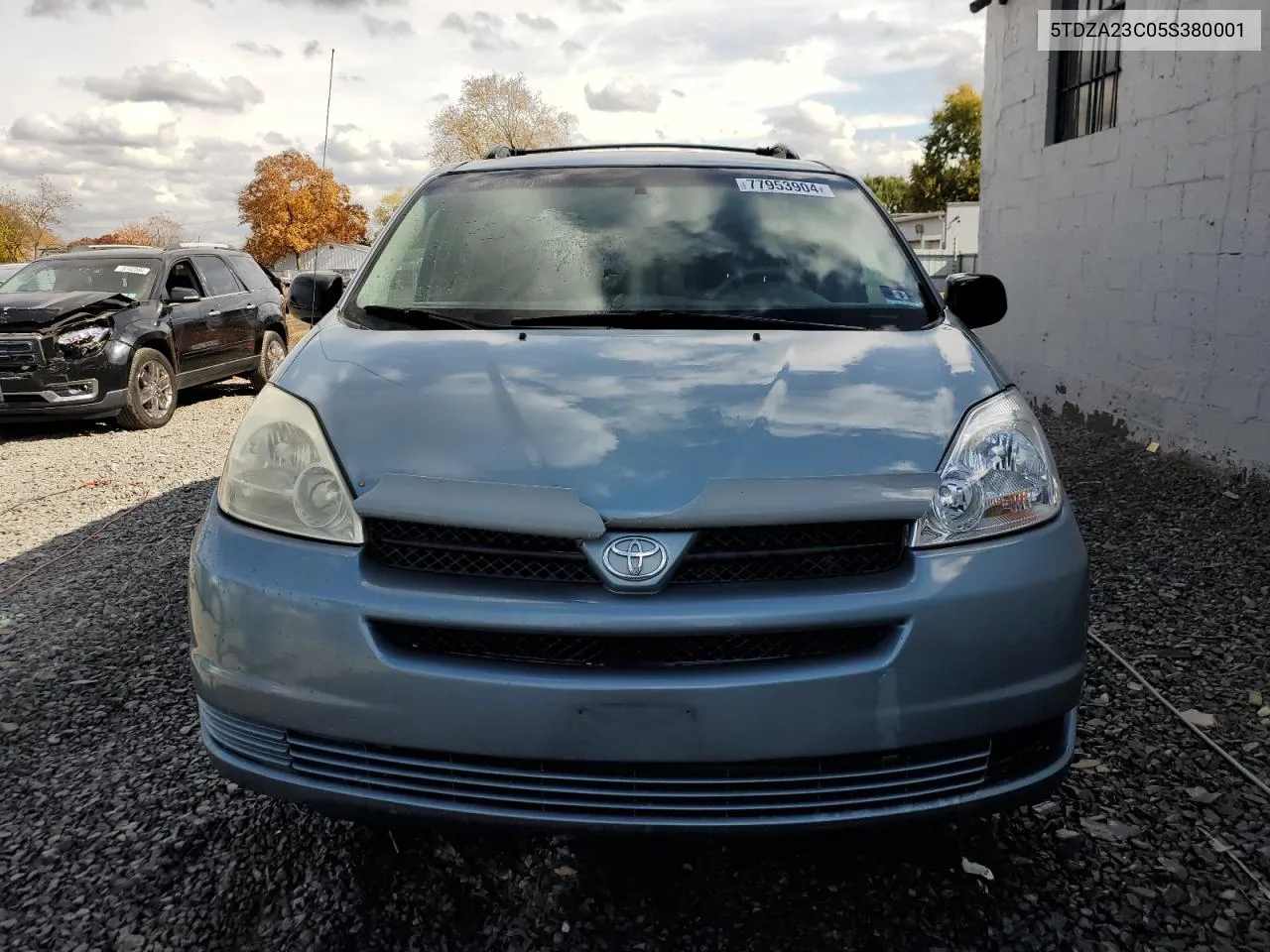 2005 Toyota Sienna Ce VIN: 5TDZA23C05S380001 Lot: 77953904