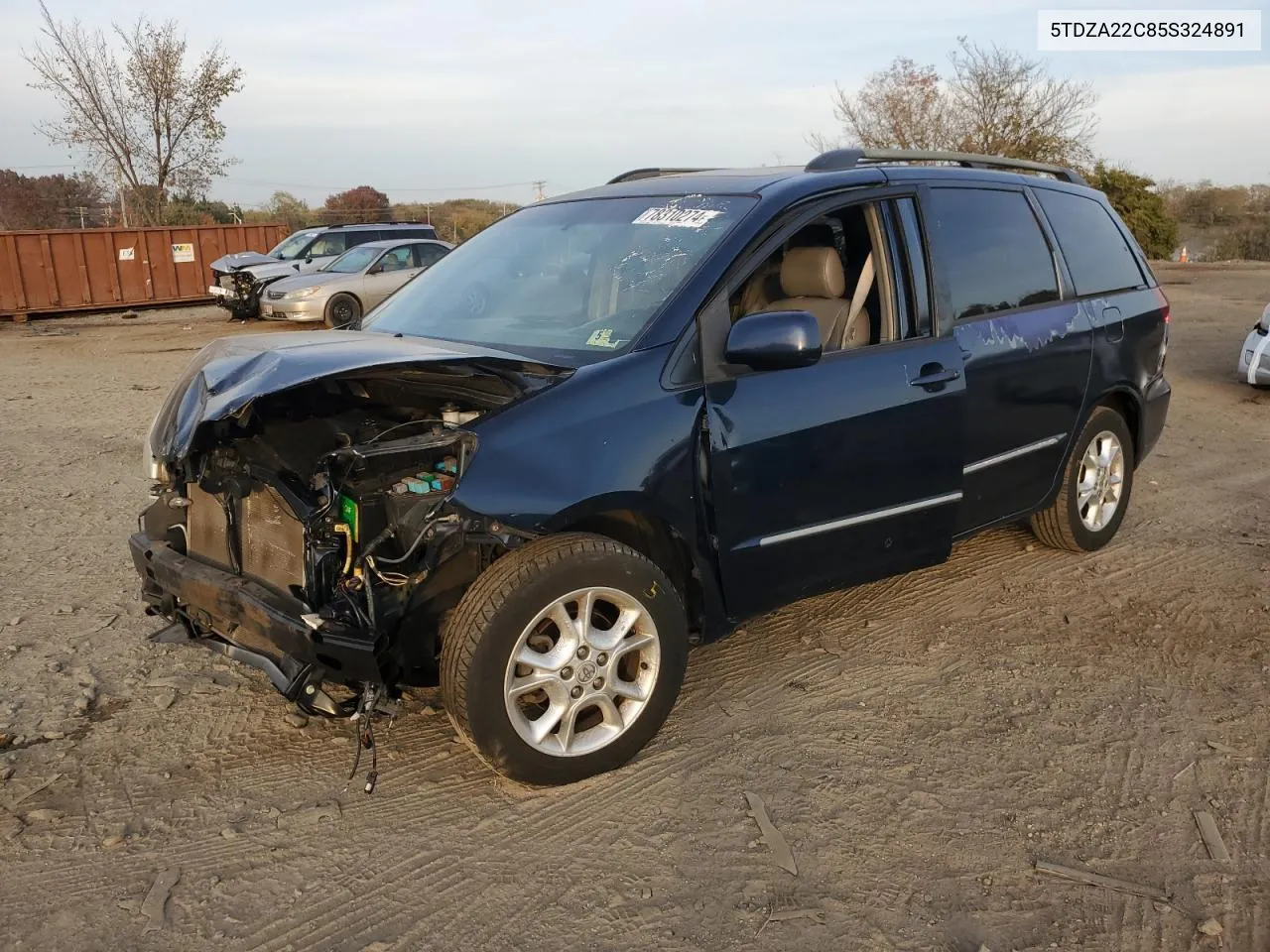 2005 Toyota Sienna Xle VIN: 5TDZA22C85S324891 Lot: 78310274