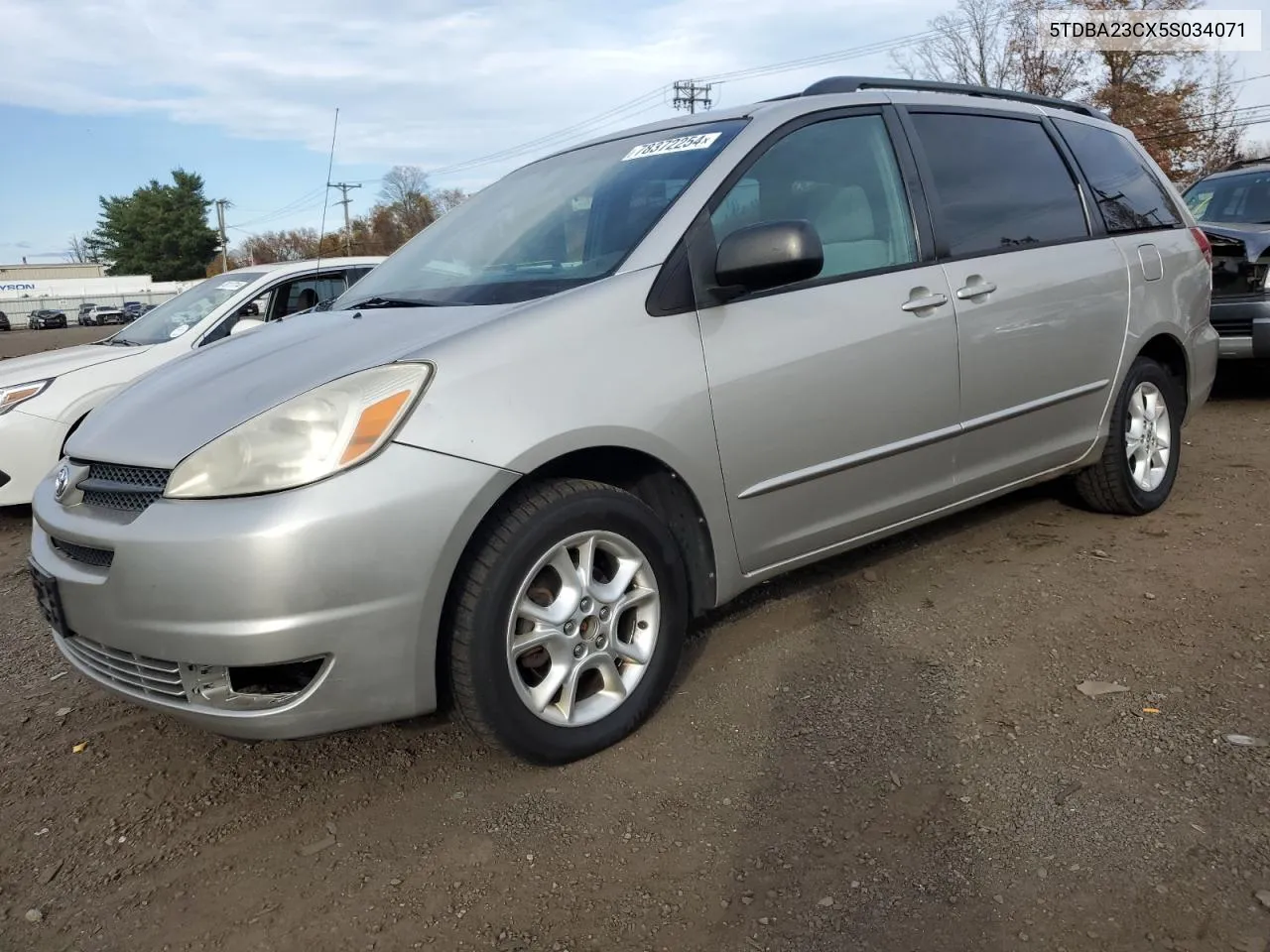 2005 Toyota Sienna Le VIN: 5TDBA23CX5S034071 Lot: 78372254