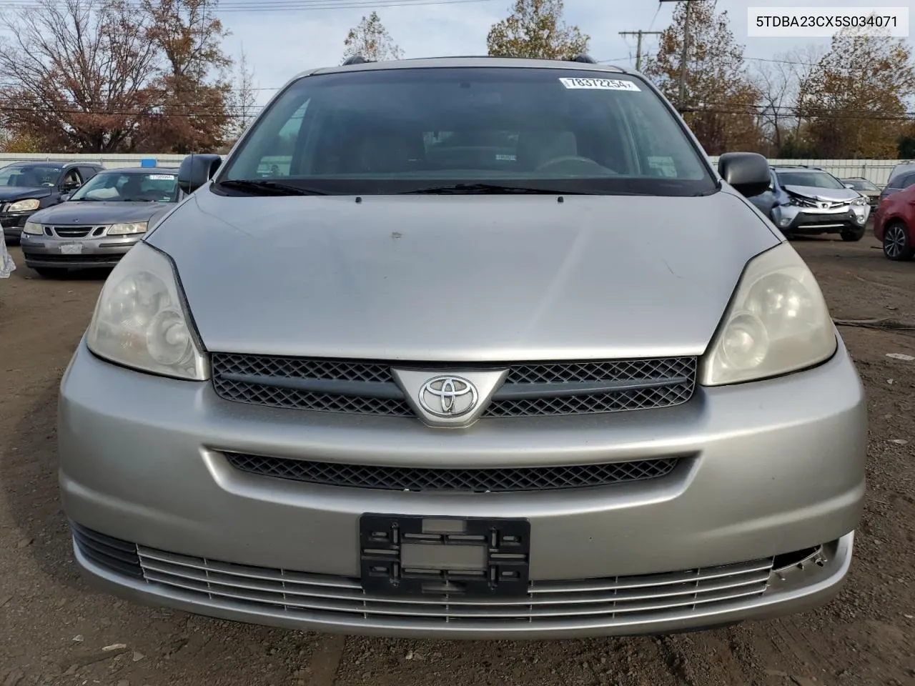 2005 Toyota Sienna Le VIN: 5TDBA23CX5S034071 Lot: 78372254