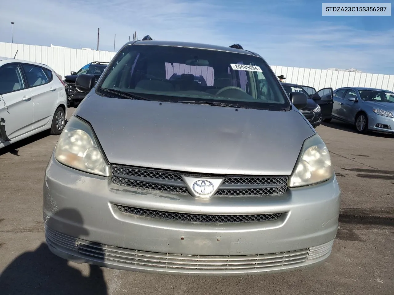 2005 Toyota Sienna Ce VIN: 5TDZA23C15S356287 Lot: 80489094