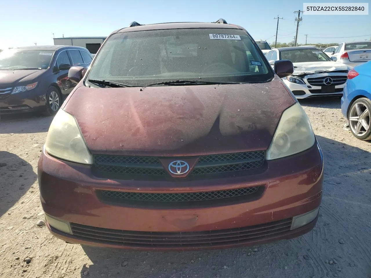 2005 Toyota Sienna Xle VIN: 5TDZA22CX5S282840 Lot: 80787264