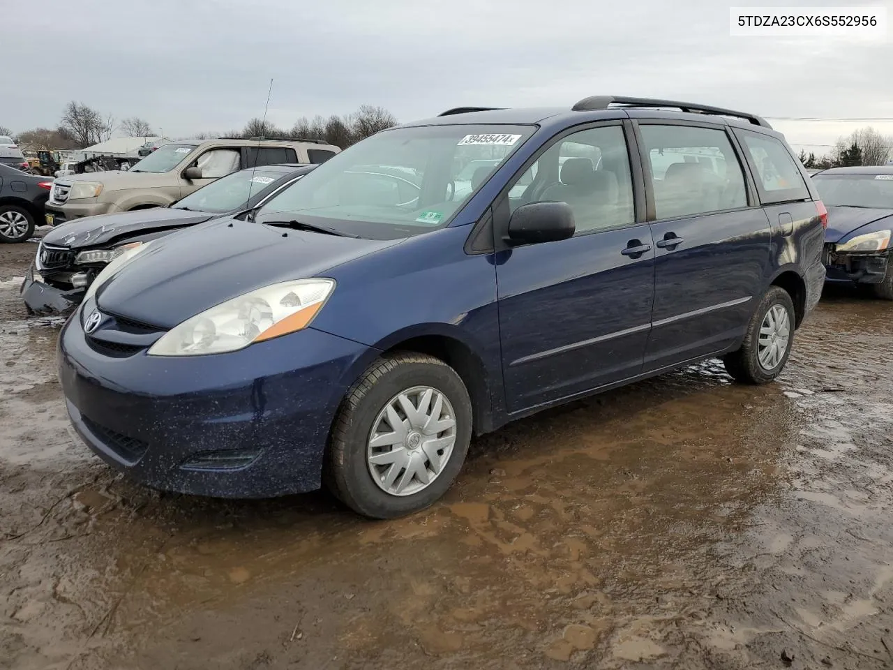 2006 Toyota Sienna Ce VIN: 5TDZA23CX6S552956 Lot: 39455474