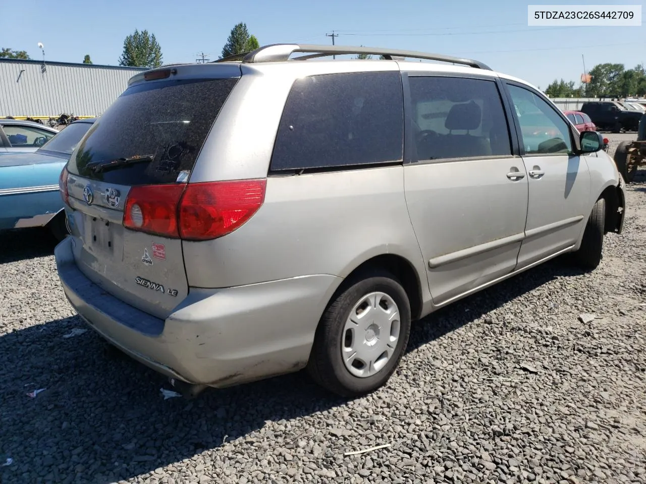 2006 Toyota Sienna Ce VIN: 5TDZA23C26S442709 Lot: 62727074