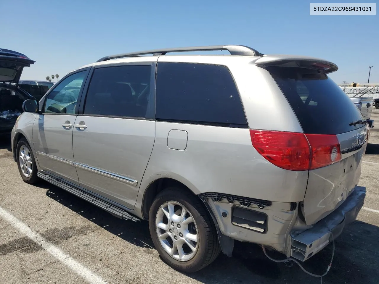 2006 Toyota Sienna Xle VIN: 5TDZA22C96S431031 Lot: 65254624