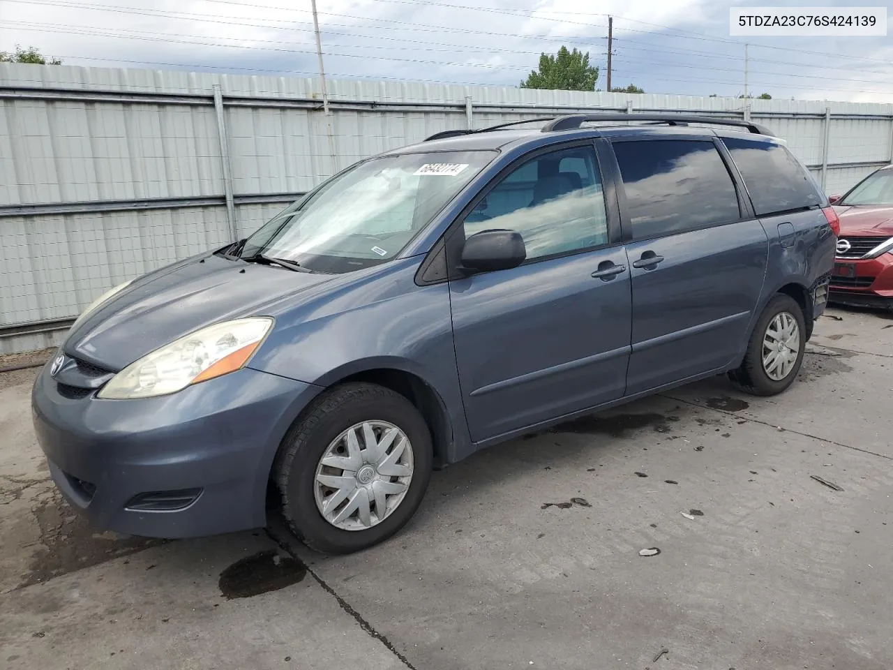 2006 Toyota Sienna Ce VIN: 5TDZA23C76S424139 Lot: 66432774