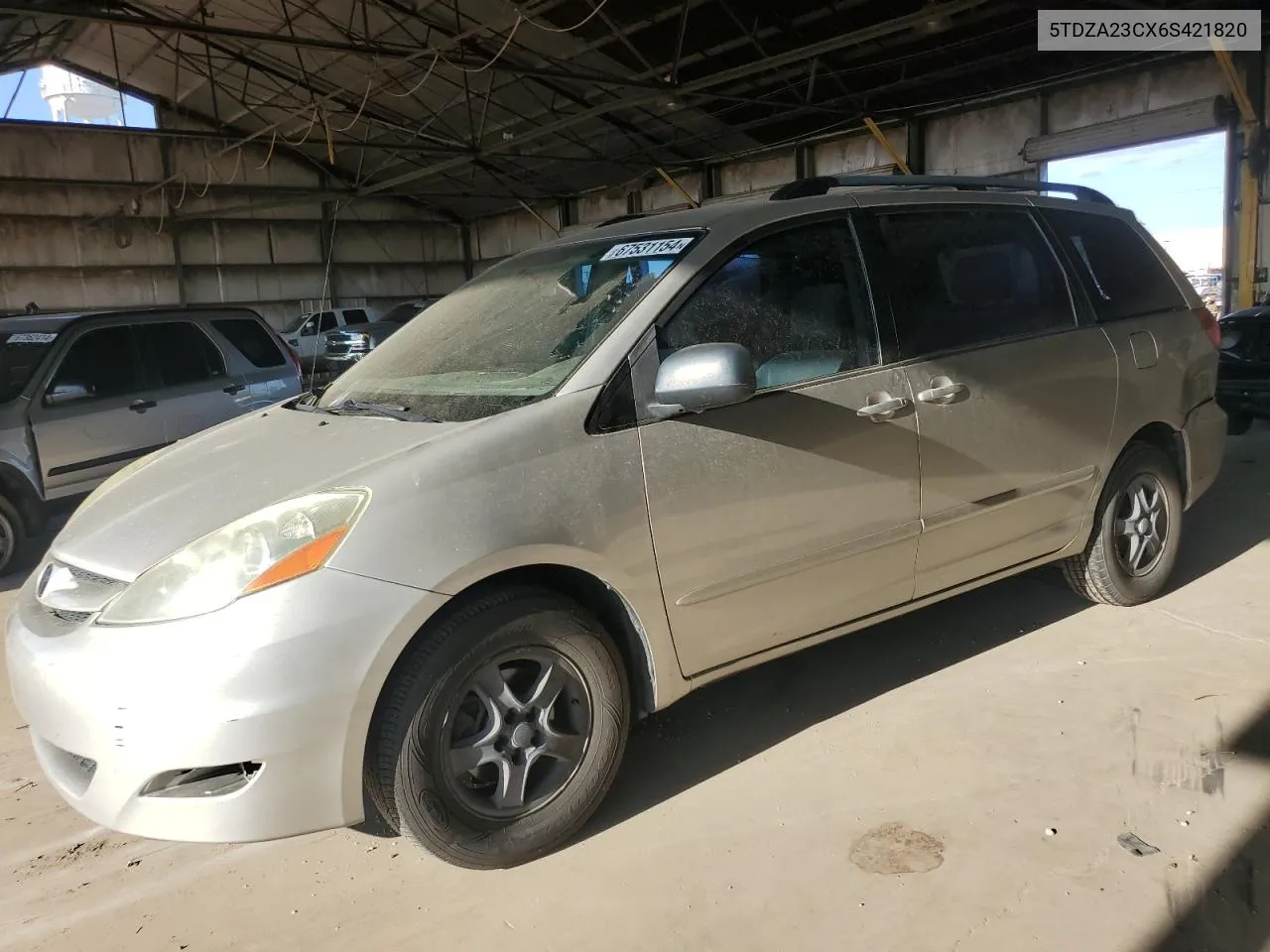 2006 Toyota Sienna Ce VIN: 5TDZA23CX6S421820 Lot: 67531154