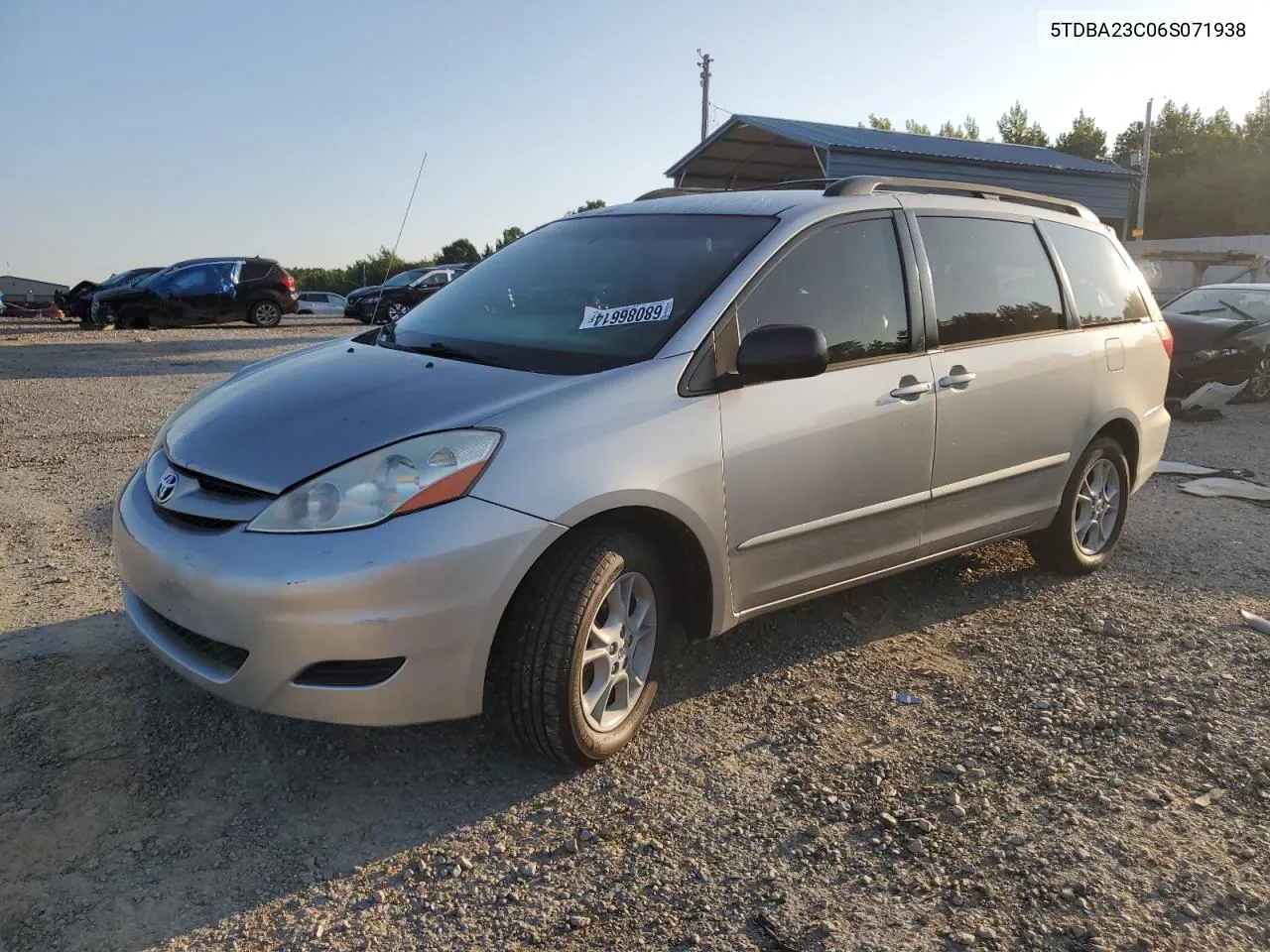 2006 Toyota Sienna Le VIN: 5TDBA23C06S071938 Lot: 68086614