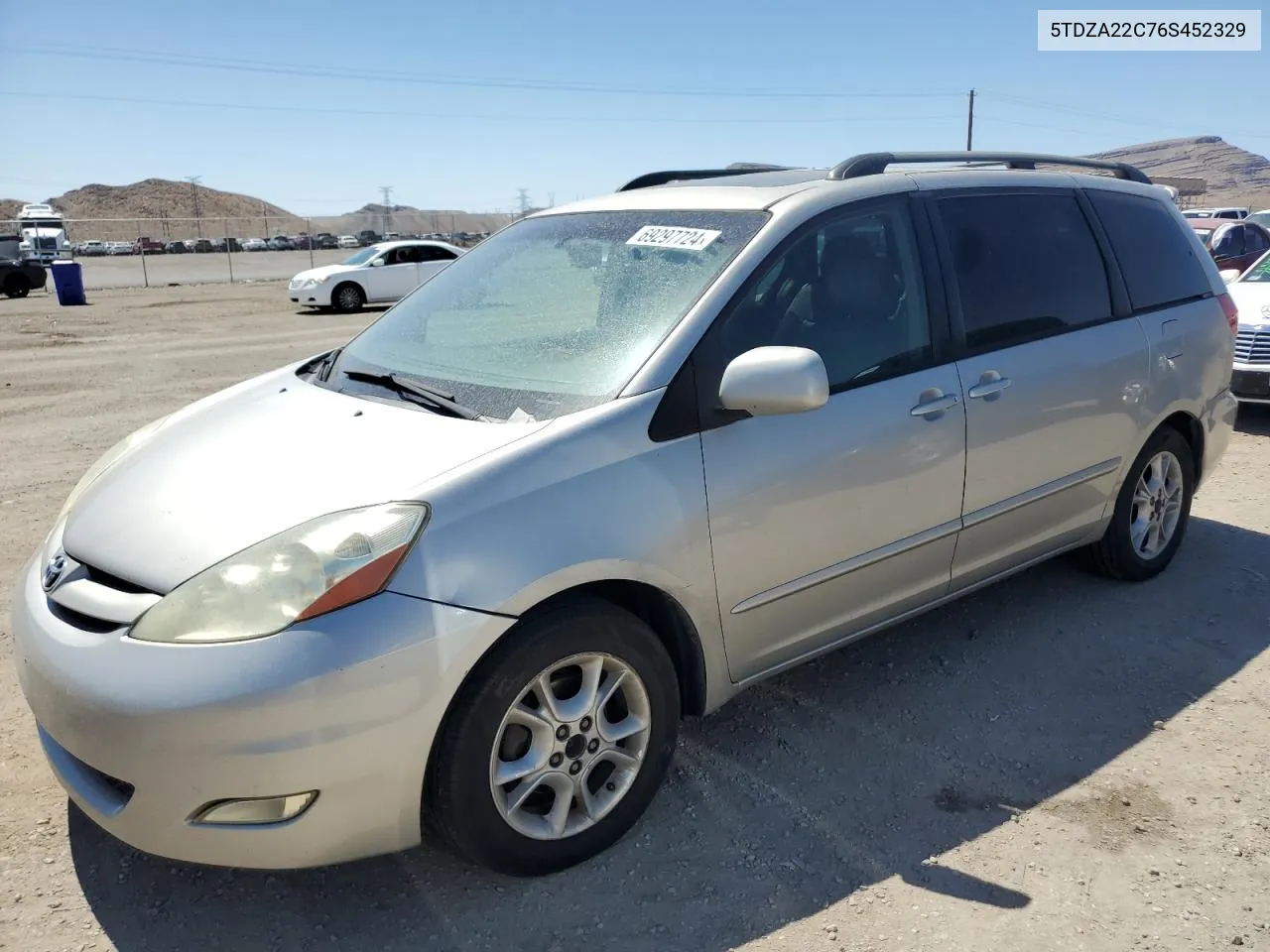 2006 Toyota Sienna Xle VIN: 5TDZA22C76S452329 Lot: 69297724