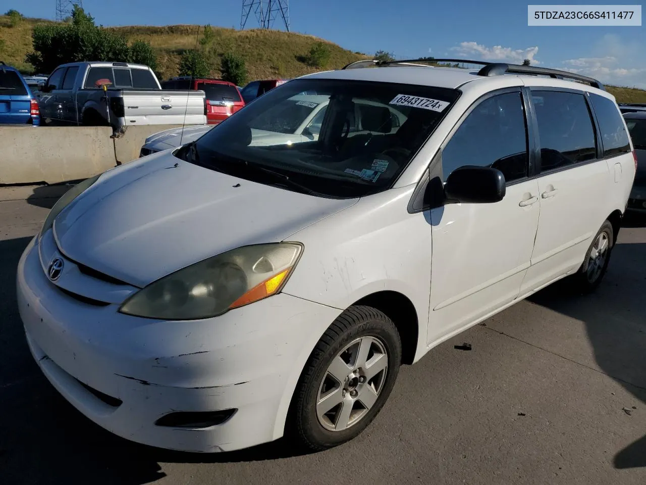 2006 Toyota Sienna Ce VIN: 5TDZA23C66S411477 Lot: 69431724