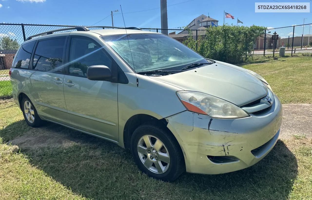 2006 Toyota Sienna Ce VIN: 5TDZA23CX6S418268 Lot: 69685004