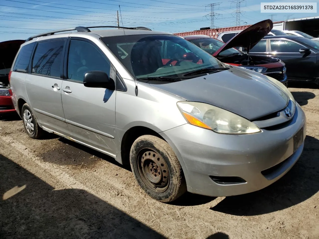 5TDZA23C16S391378 2006 Toyota Sienna Ce