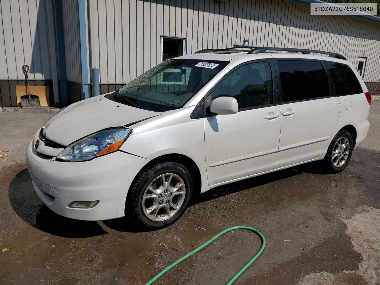 2006 Toyota Sienna Xle VIN: 5TDZA22C76S518040 Lot: 70387564