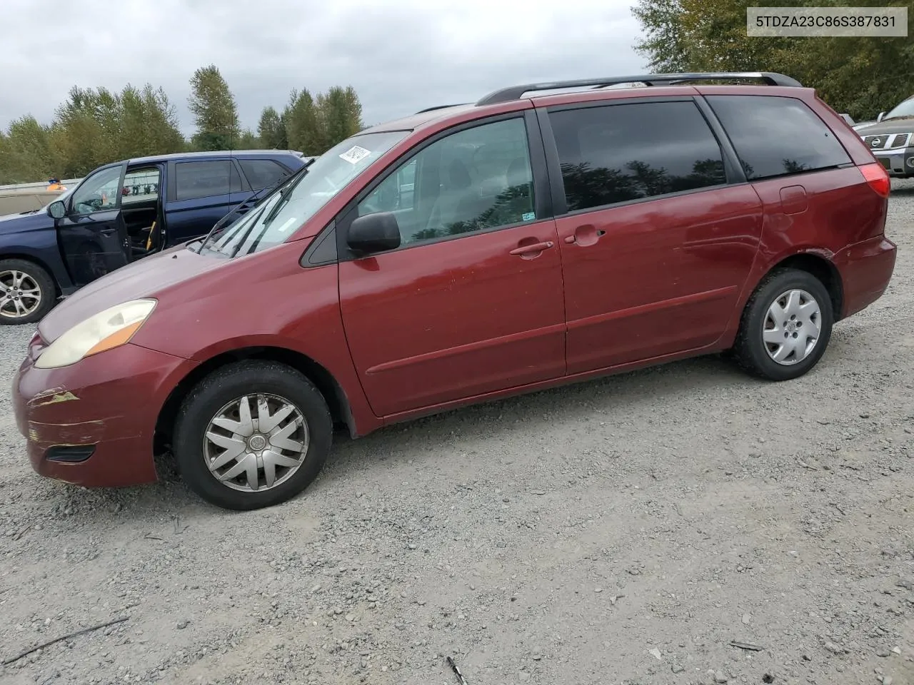 2006 Toyota Sienna Ce VIN: 5TDZA23C86S387831 Lot: 70394214