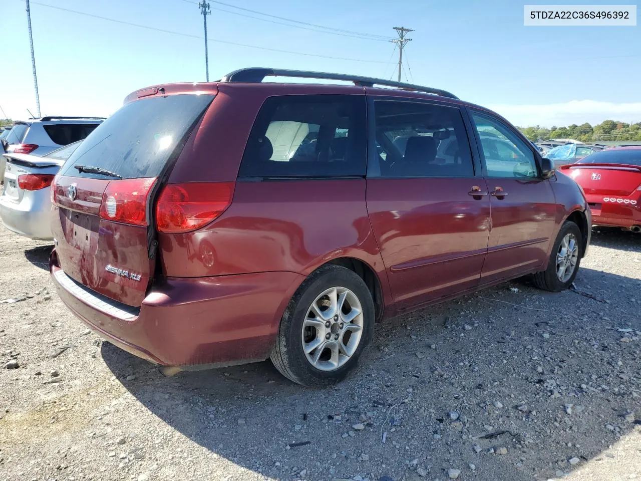 2006 Toyota Sienna Xle VIN: 5TDZA22C36S496392 Lot: 70503764