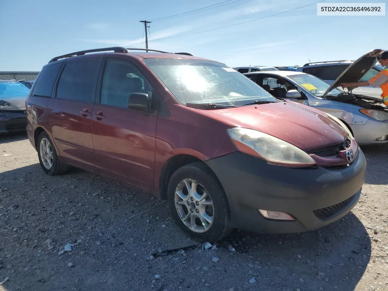 2006 Toyota Sienna Xle VIN: 5TDZA22C36S496392 Lot: 70503764