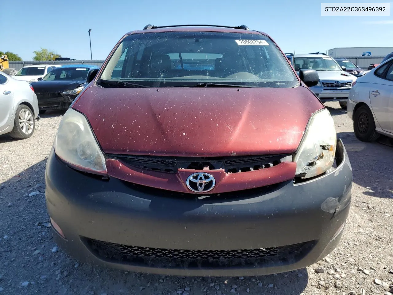 2006 Toyota Sienna Xle VIN: 5TDZA22C36S496392 Lot: 70503764