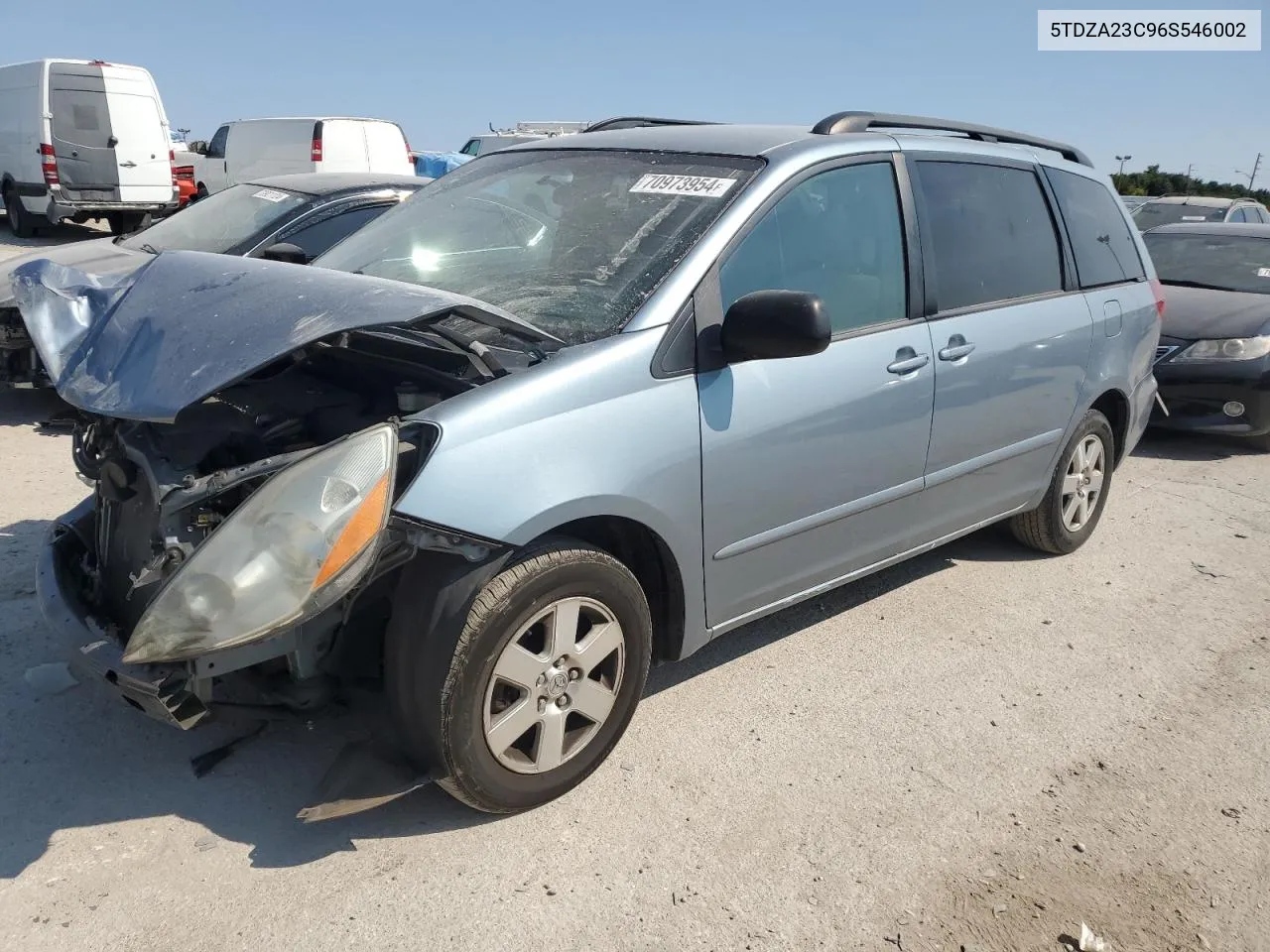 2006 Toyota Sienna Ce VIN: 5TDZA23C96S546002 Lot: 70973954