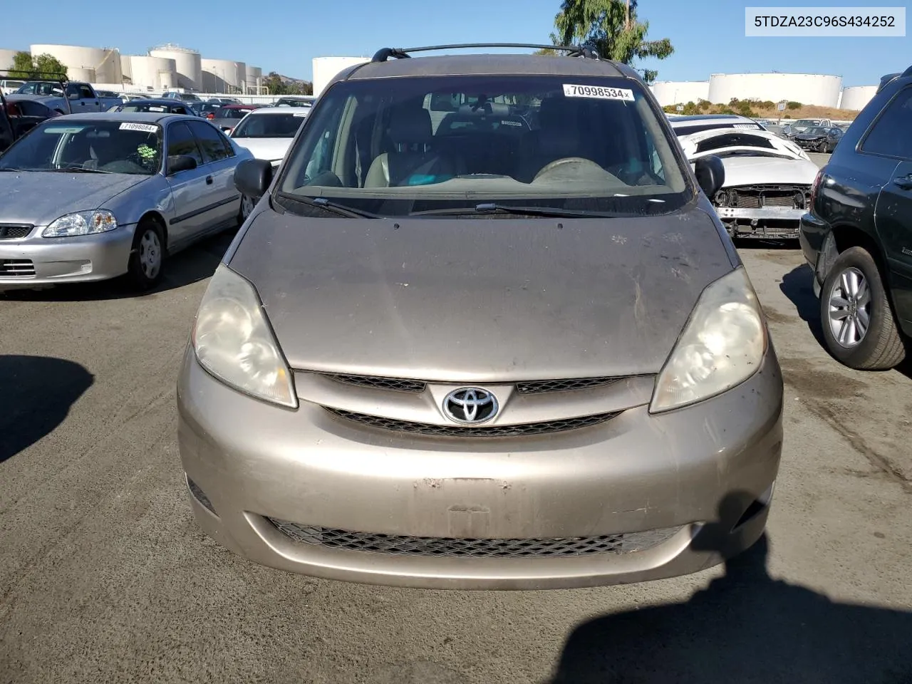 2006 Toyota Sienna Ce VIN: 5TDZA23C96S434252 Lot: 70998534