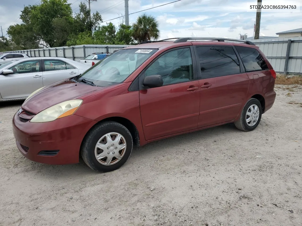 2006 Toyota Sienna Ce VIN: 5TDZA23C86S394763 Lot: 71550654