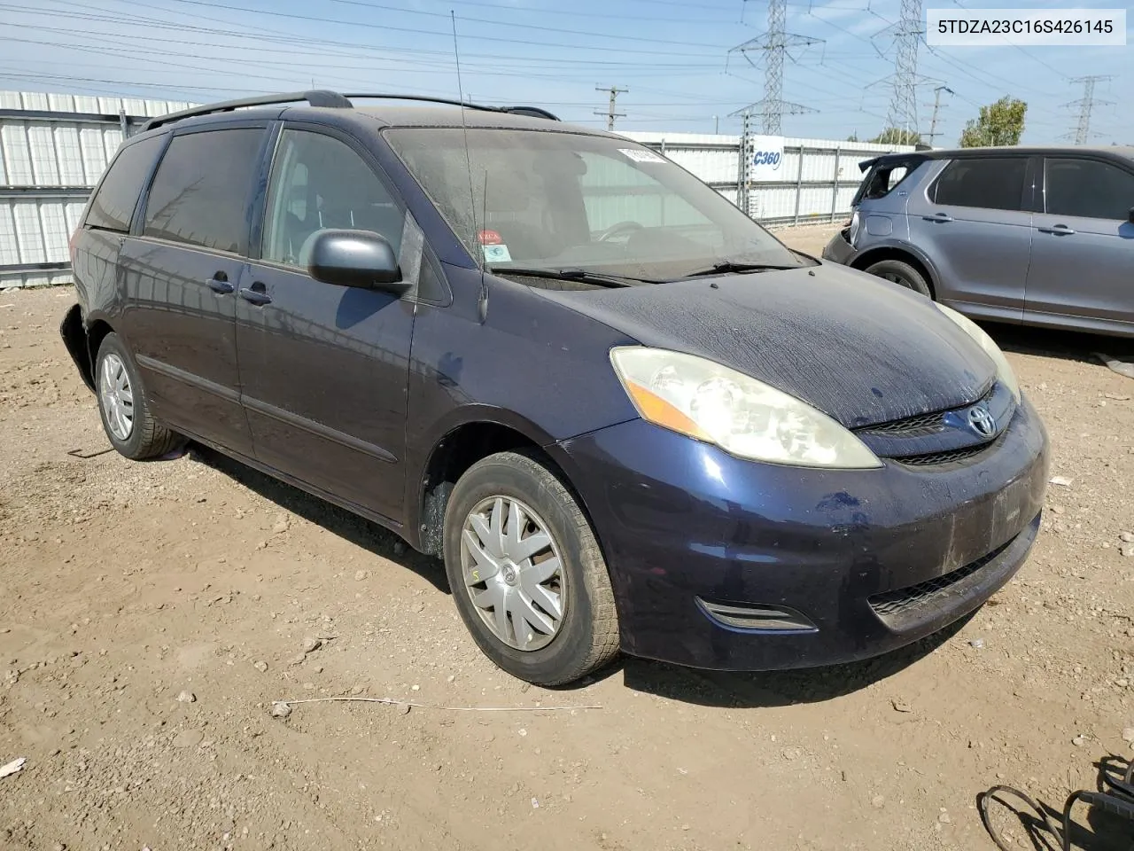 2006 Toyota Sienna Ce VIN: 5TDZA23C16S426145 Lot: 71857984