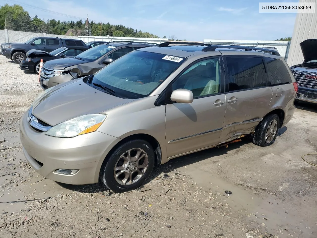 2006 Toyota Sienna Xle VIN: 5TDBA22C66S058659 Lot: 72196004