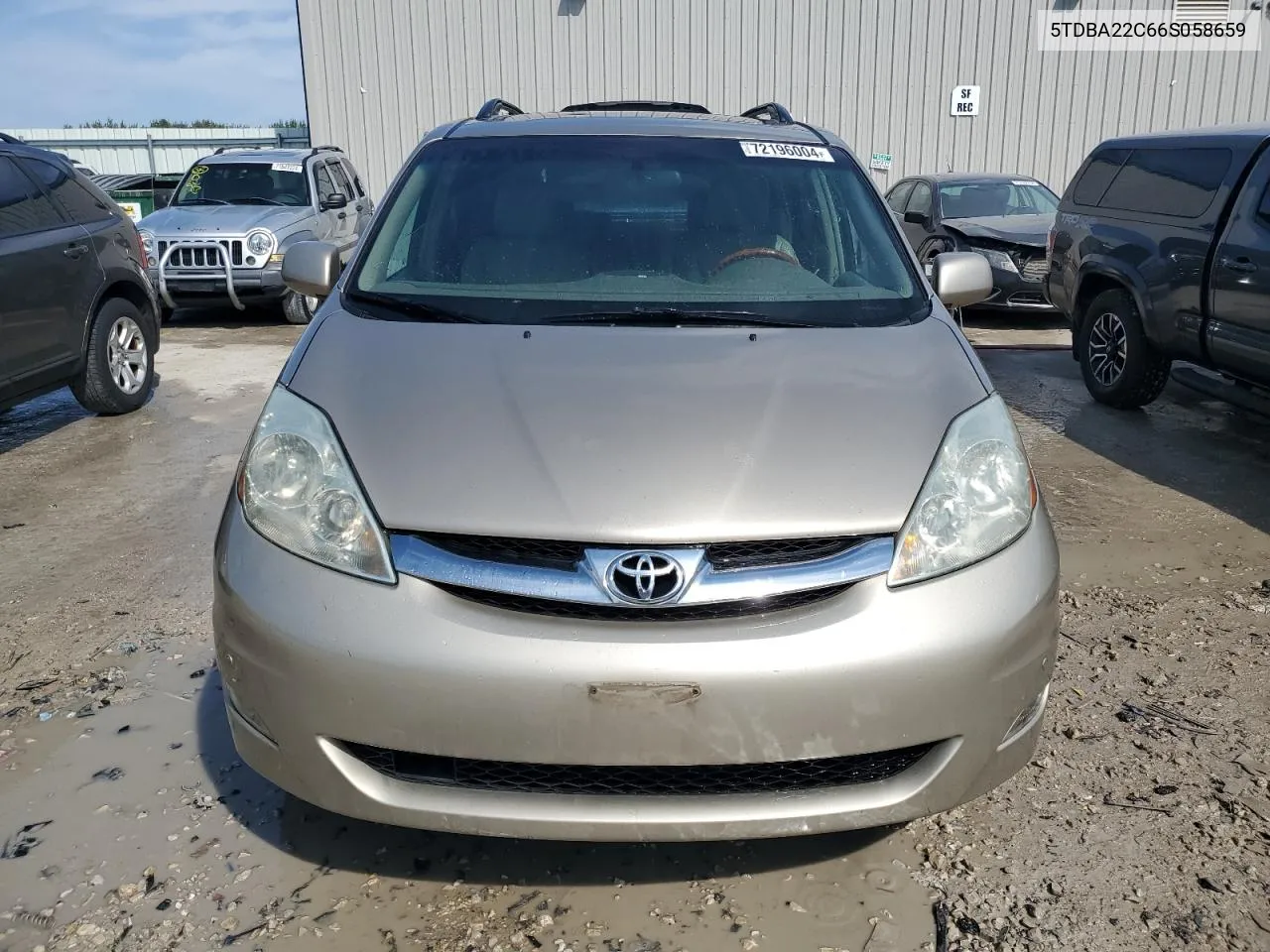 2006 Toyota Sienna Xle VIN: 5TDBA22C66S058659 Lot: 72196004