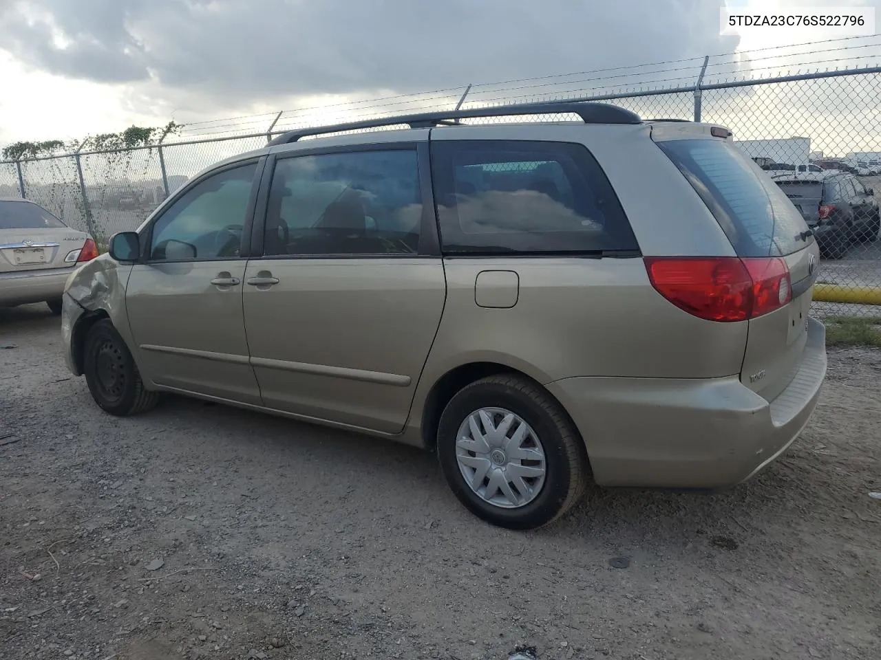 2006 Toyota Sienna Ce VIN: 5TDZA23C76S522796 Lot: 72591054