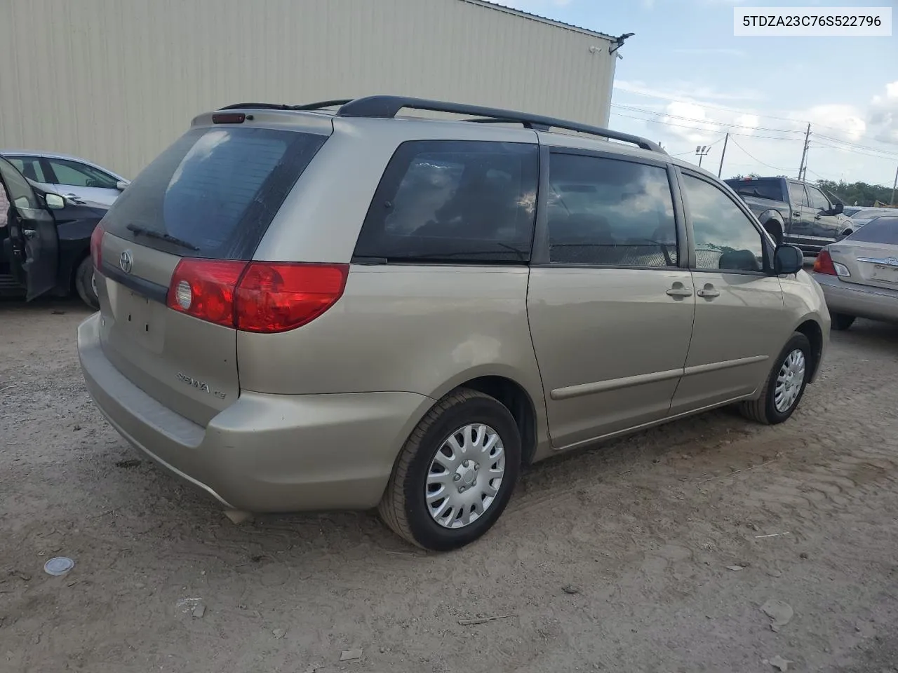 2006 Toyota Sienna Ce VIN: 5TDZA23C76S522796 Lot: 72591054