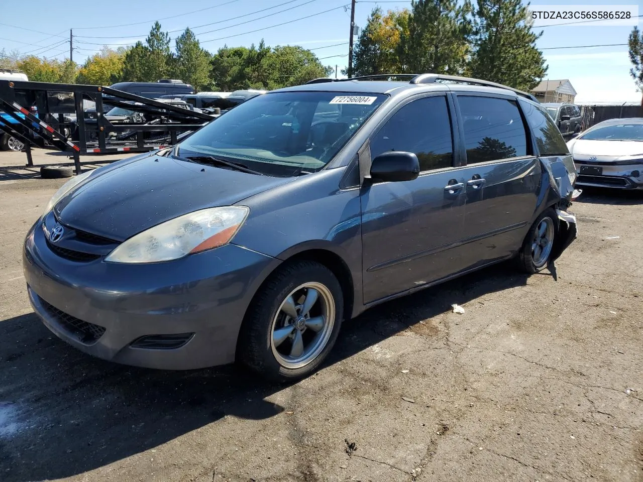 2006 Toyota Sienna Ce VIN: 5TDZA23C56S586528 Lot: 72756004