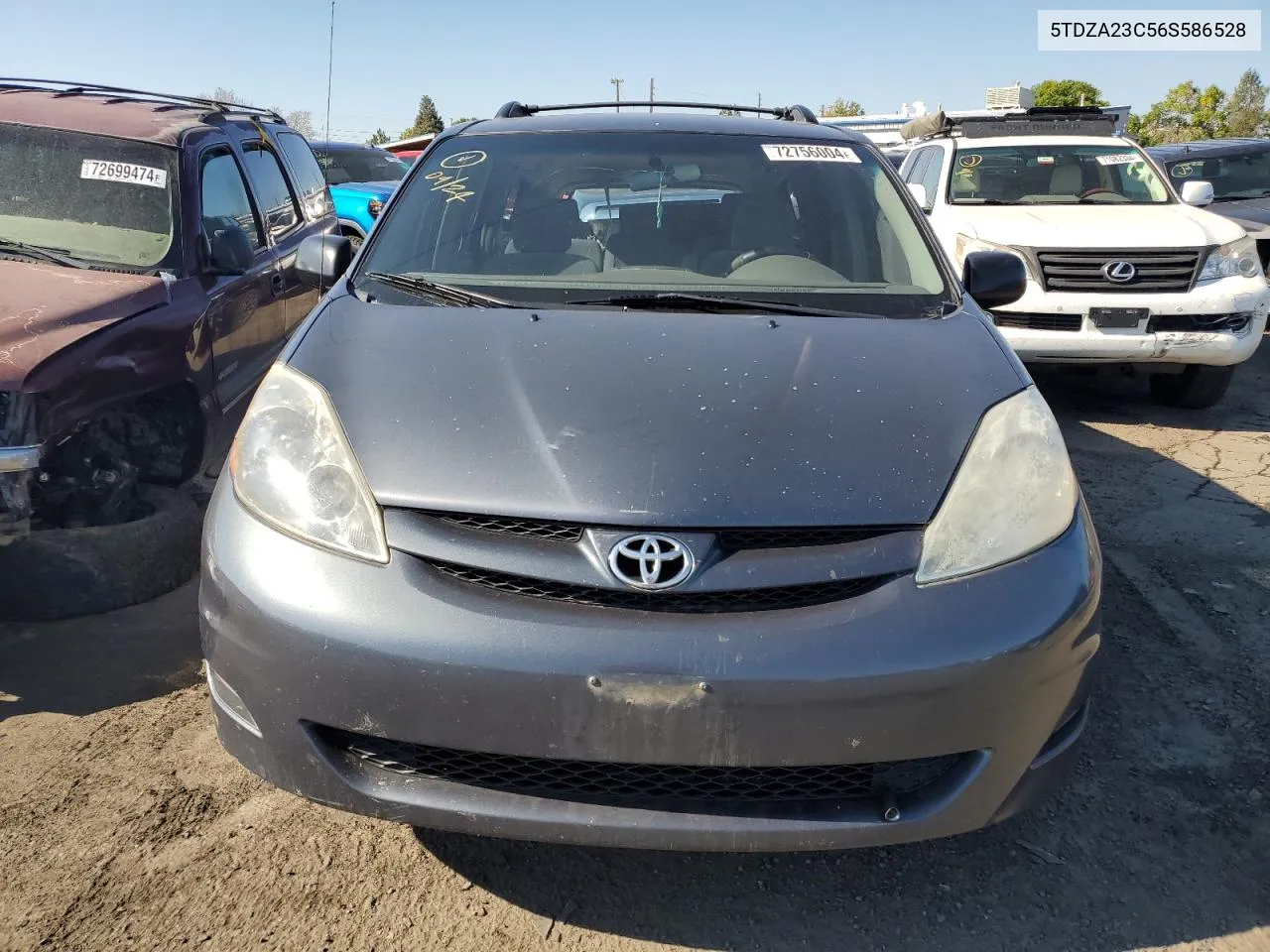 2006 Toyota Sienna Ce VIN: 5TDZA23C56S586528 Lot: 72756004