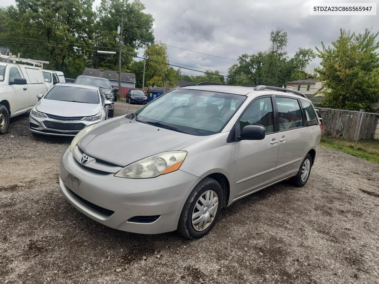 2006 Toyota Sienna Ce VIN: 5TDZA23C86S565947 Lot: 72965584