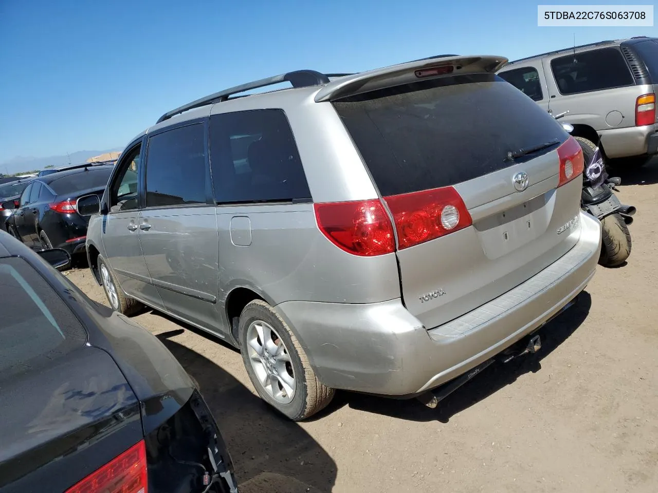 2006 Toyota Sienna Xle VIN: 5TDBA22C76S063708 Lot: 72983204