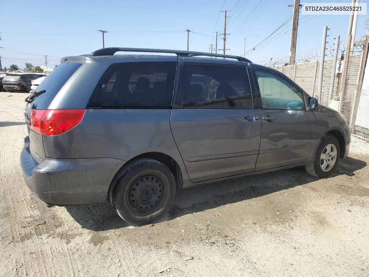 2006 Toyota Sienna Ce VIN: 5TDZA23C46S525221 Lot: 73248654