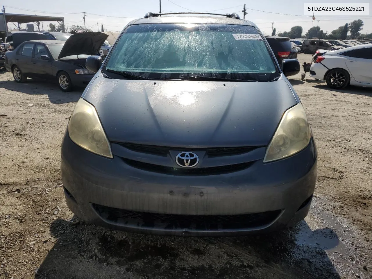 2006 Toyota Sienna Ce VIN: 5TDZA23C46S525221 Lot: 73248654