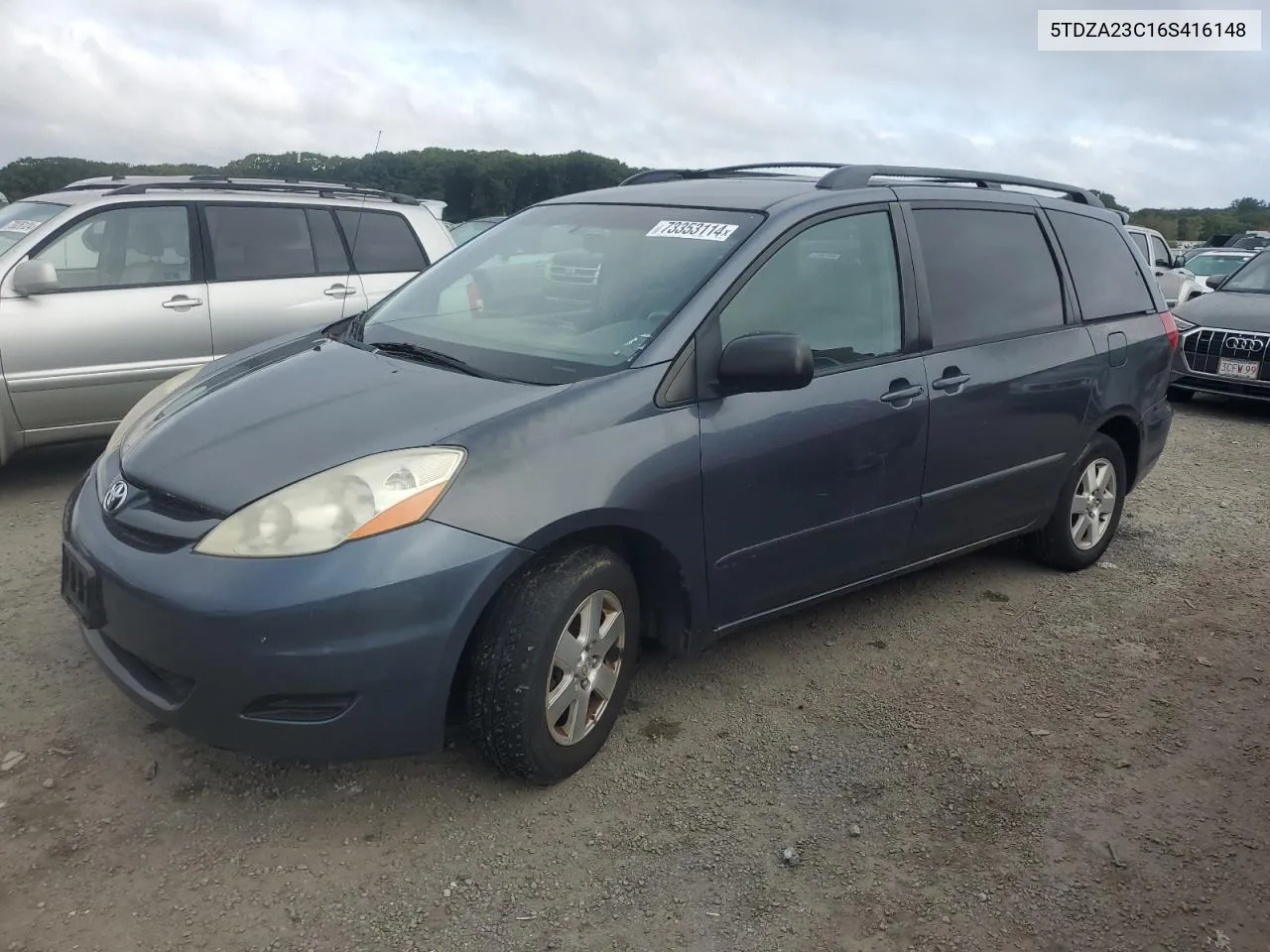 2006 Toyota Sienna Ce VIN: 5TDZA23C16S416148 Lot: 73353114