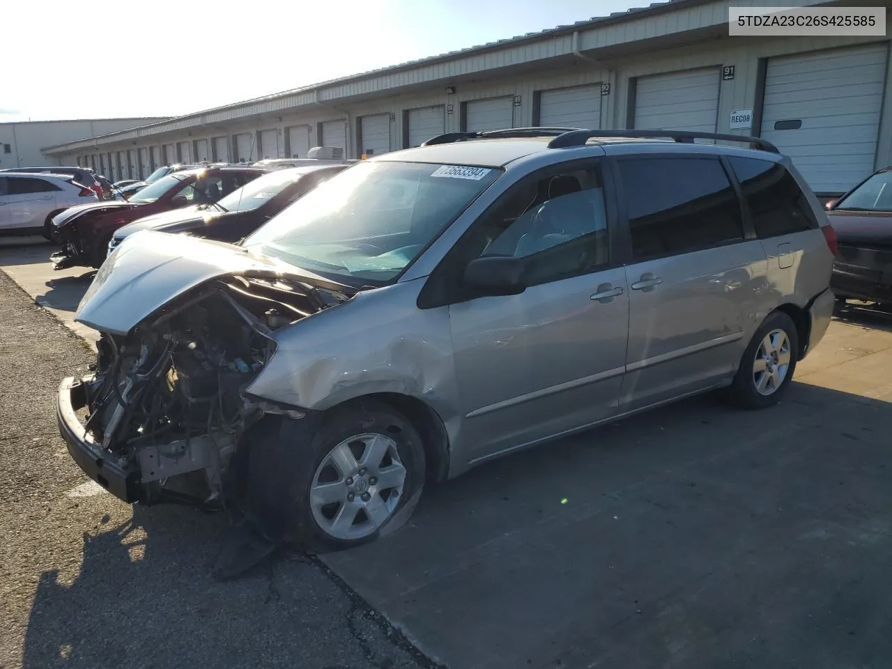 2006 Toyota Sienna Ce VIN: 5TDZA23C26S425585 Lot: 73663394