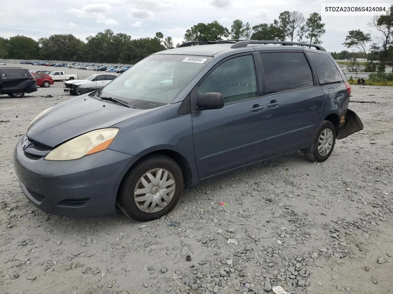 2006 Toyota Sienna Ce VIN: 5TDZA23C86S424084 Lot: 74080894