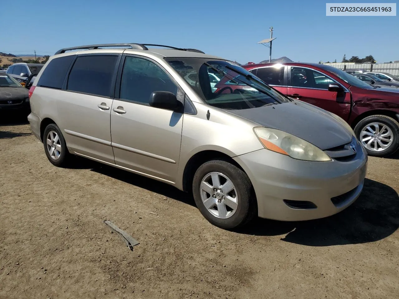 2006 Toyota Sienna Ce VIN: 5TDZA23C66S451963 Lot: 74338854