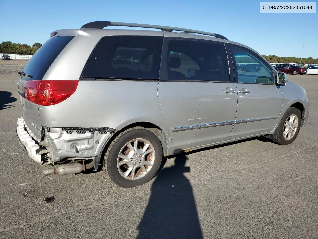 2006 Toyota Sienna Xle VIN: 5TDBA22C26S061543 Lot: 75030754