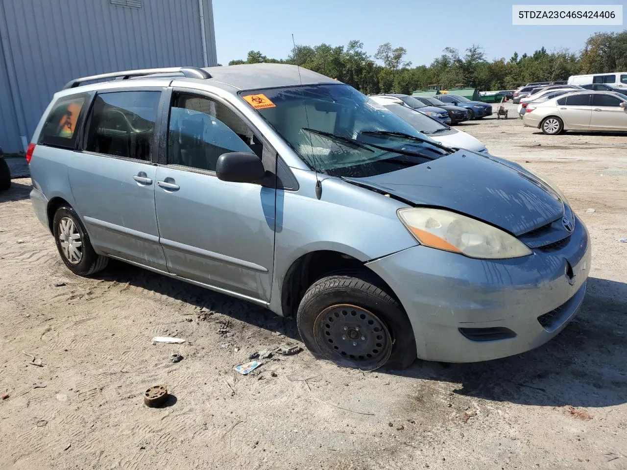 2006 Toyota Sienna Ce VIN: 5TDZA23C46S424406 Lot: 75320324