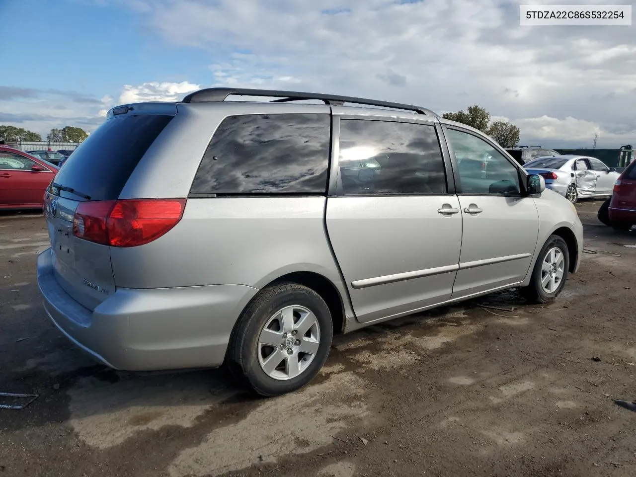 2006 Toyota Sienna Xle VIN: 5TDZA22C86S532254 Lot: 75353654