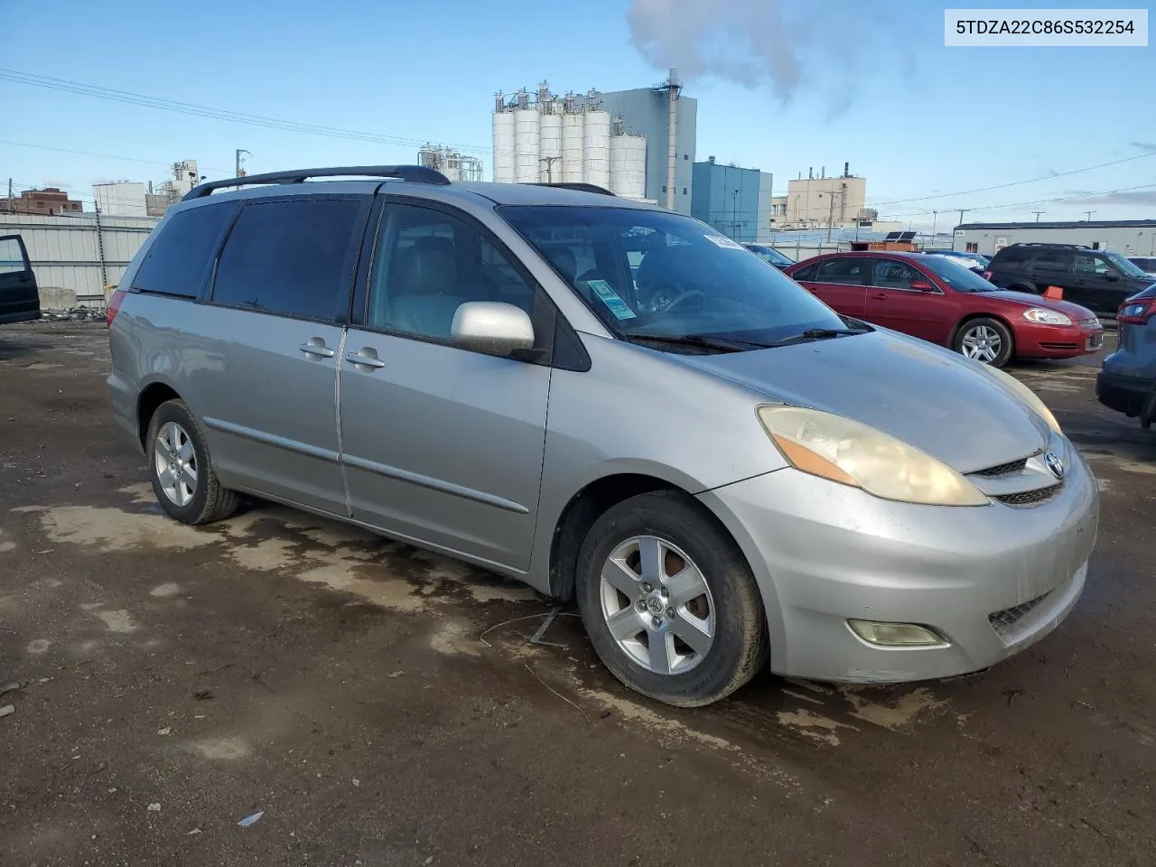 2006 Toyota Sienna Xle VIN: 5TDZA22C86S532254 Lot: 75353654