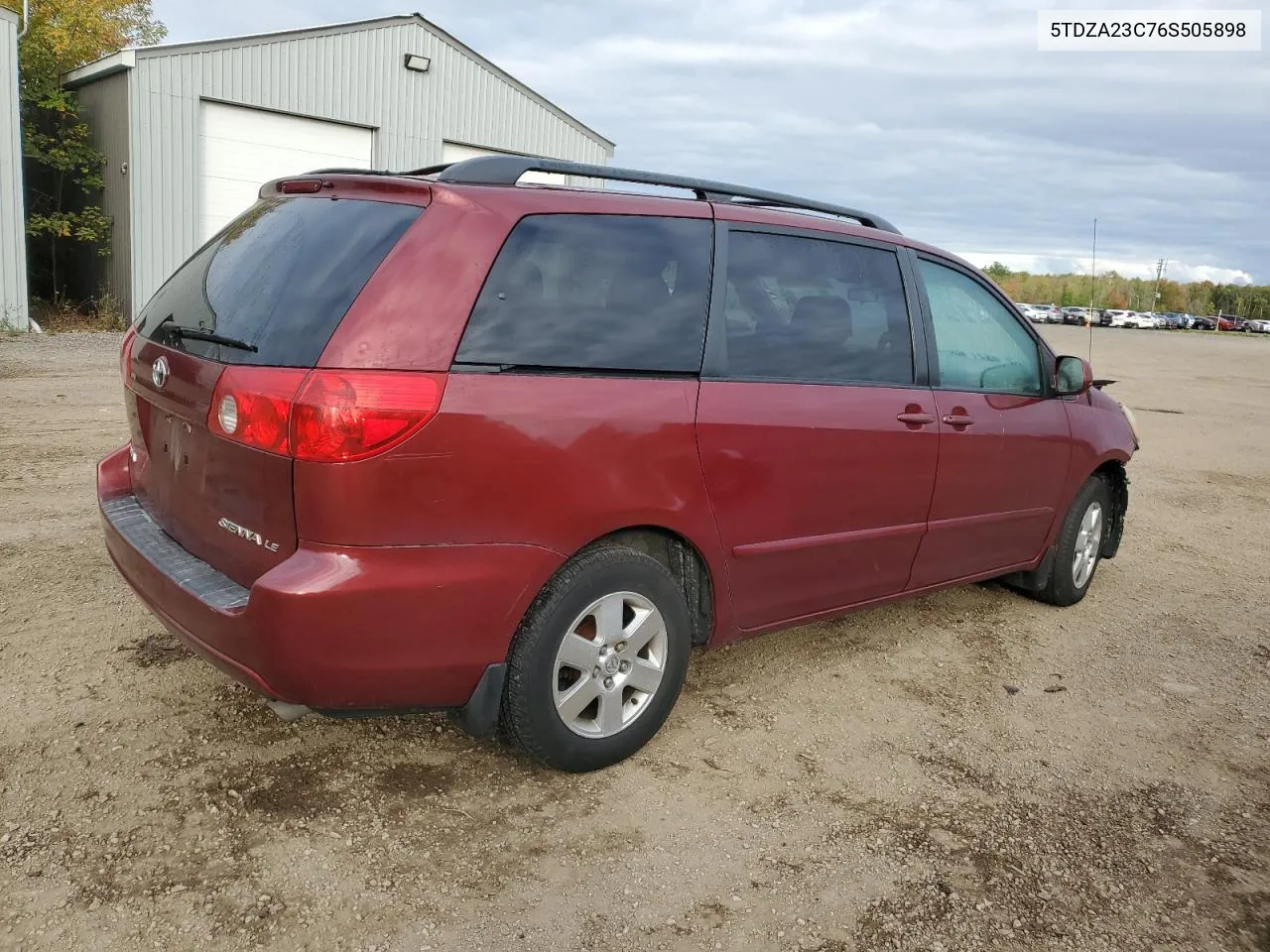 2006 Toyota Sienna Ce VIN: 5TDZA23C76S505898 Lot: 75395764