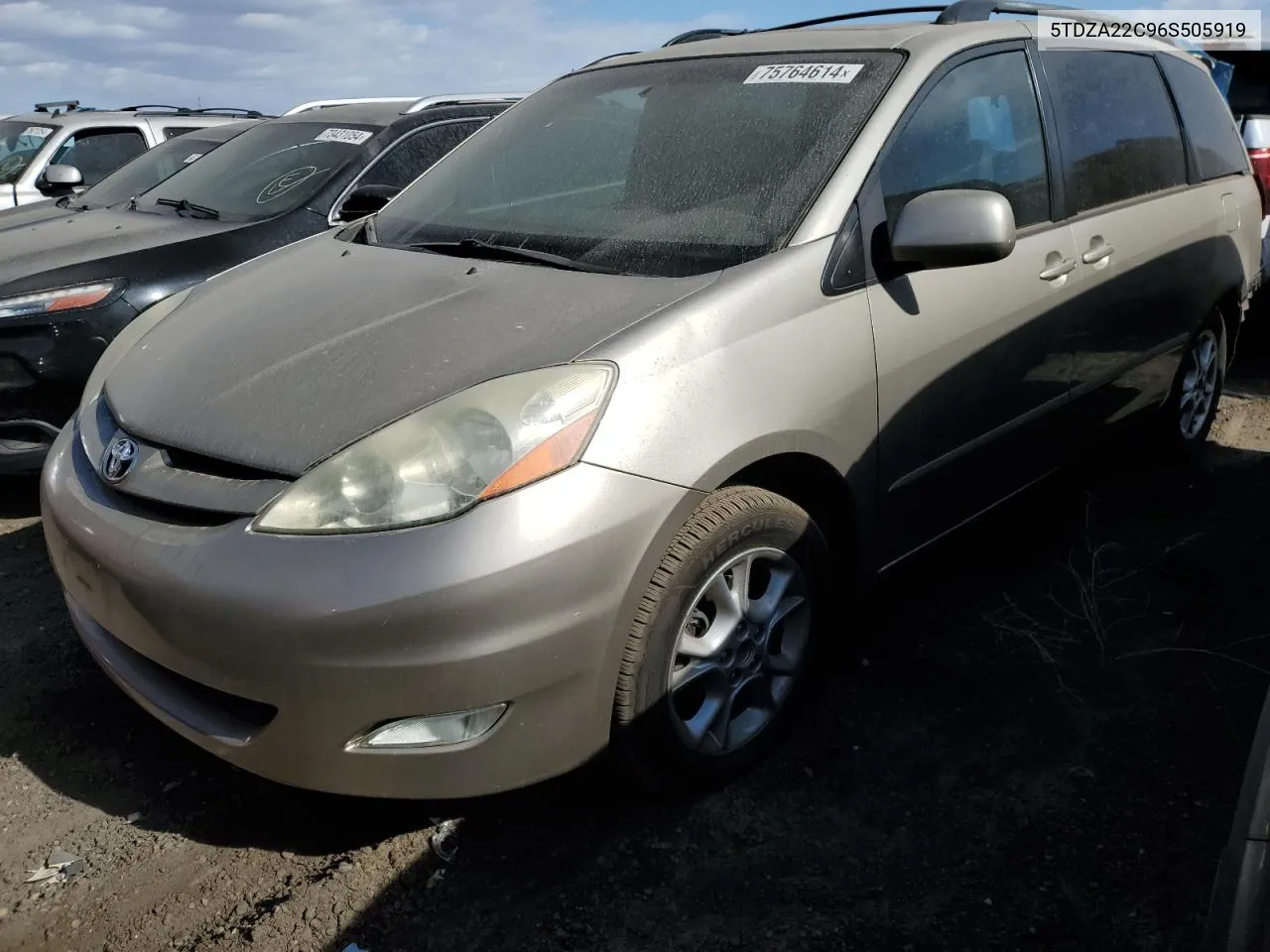 2006 Toyota Sienna Xle VIN: 5TDZA22C96S505919 Lot: 75764614