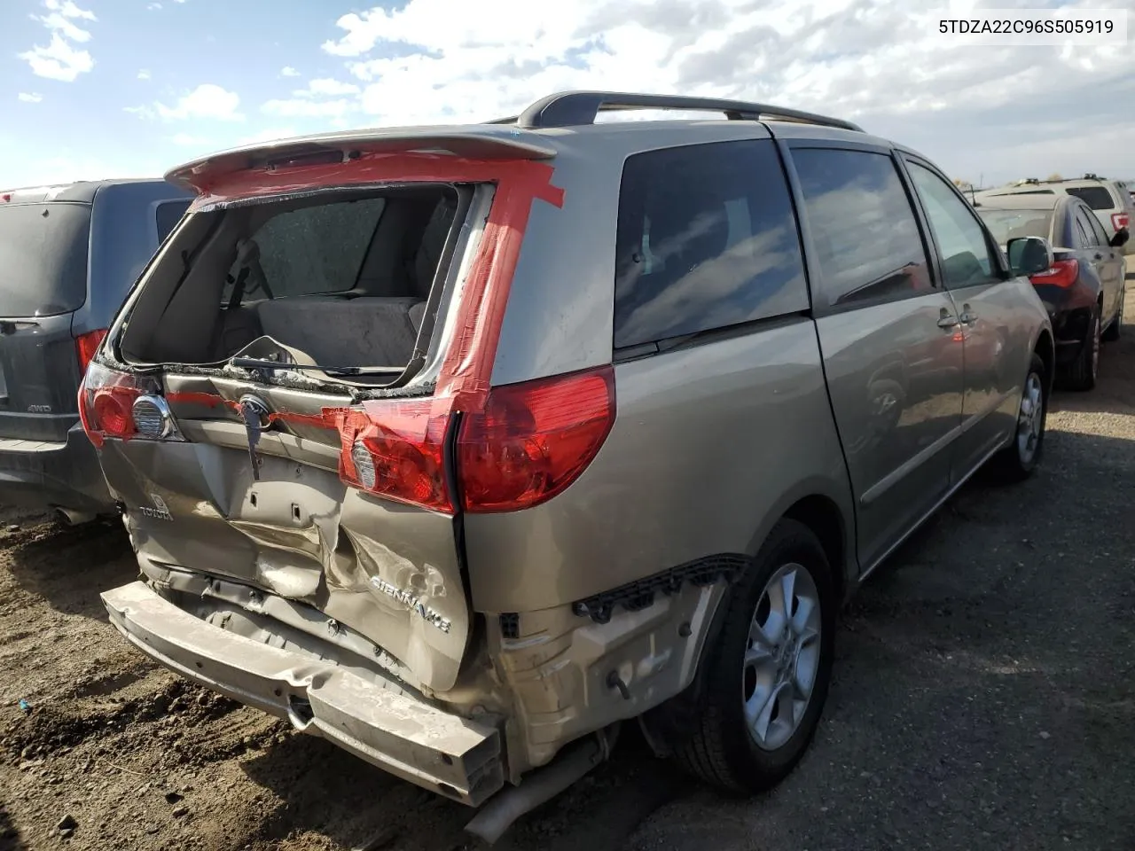 2006 Toyota Sienna Xle VIN: 5TDZA22C96S505919 Lot: 75764614